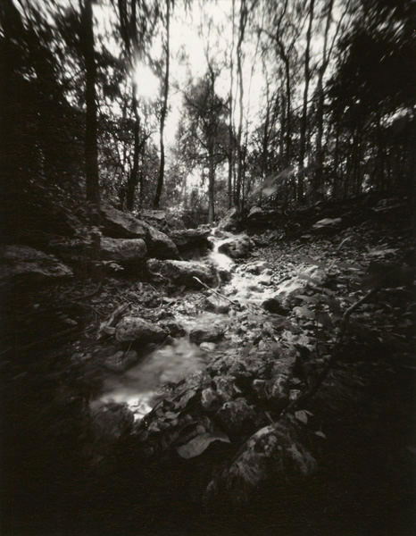 Pinhole Image - Stream on Barton Creek